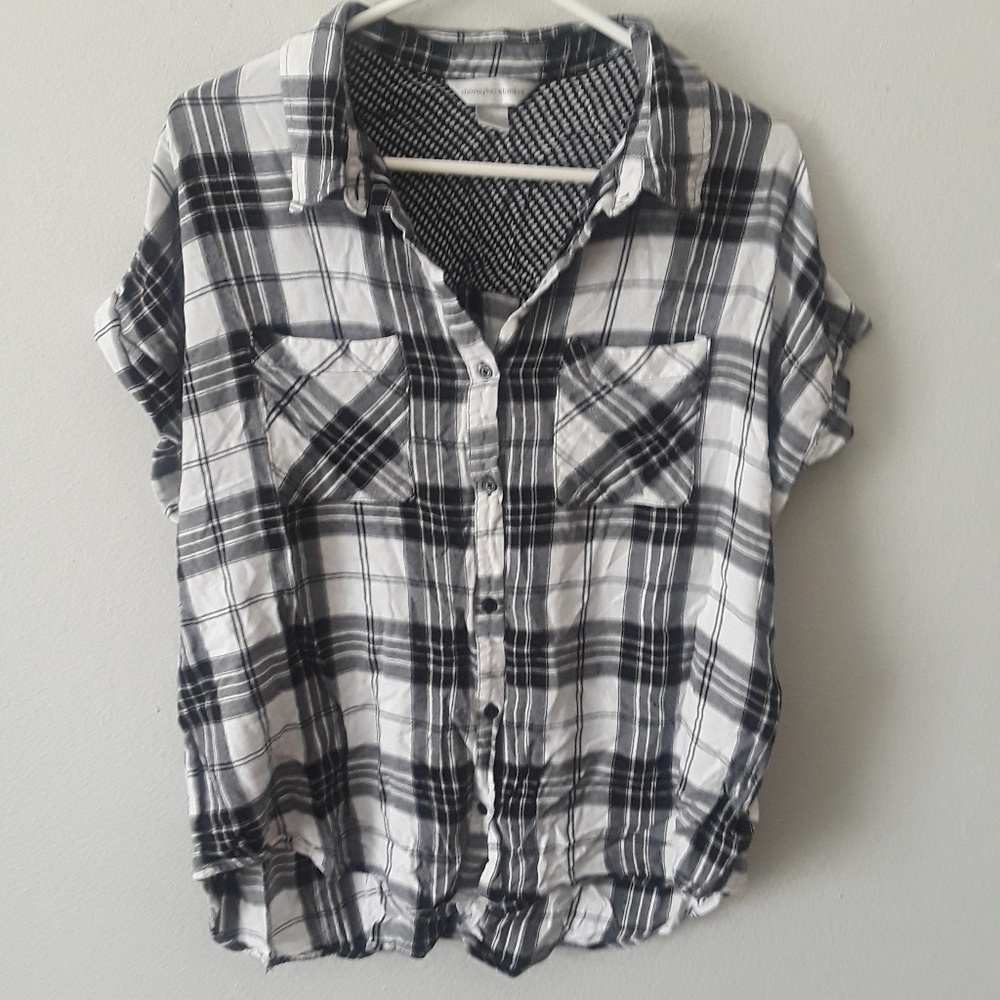 Black and white plaid shirt